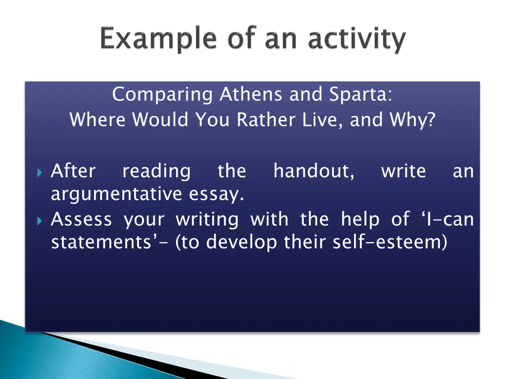 comparing athens and sparta where would