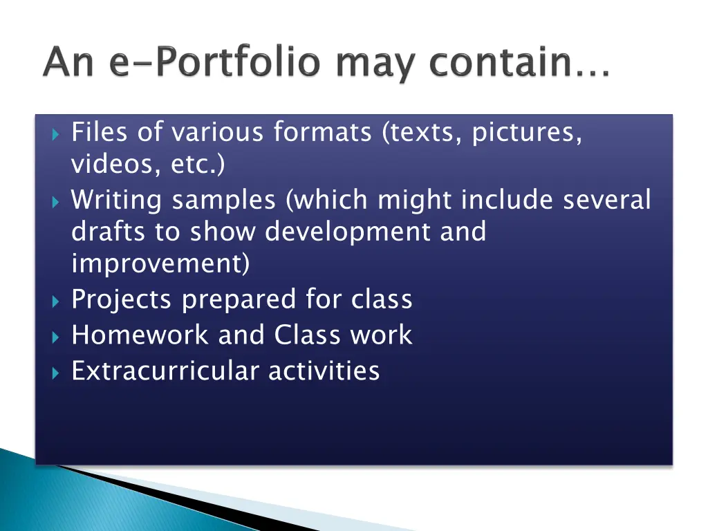 files of various formats texts pictures videos