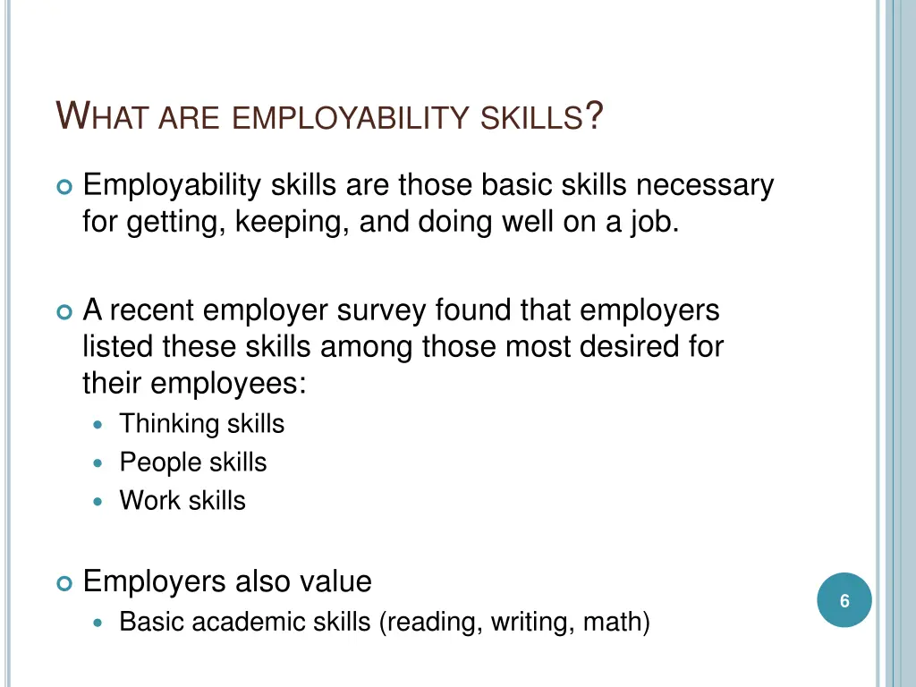 w hat are employability skills