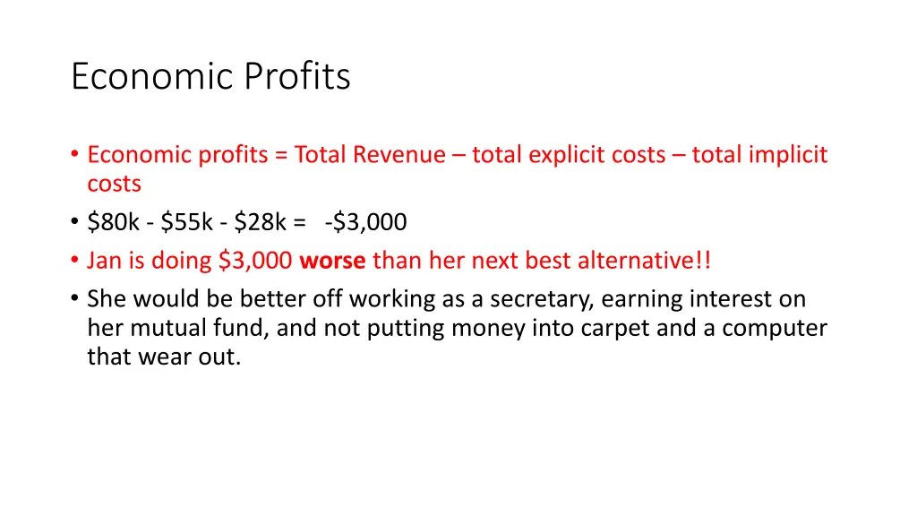 economic profits