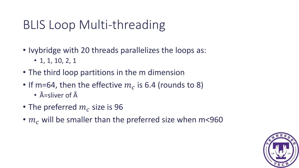 blis loop multi threading