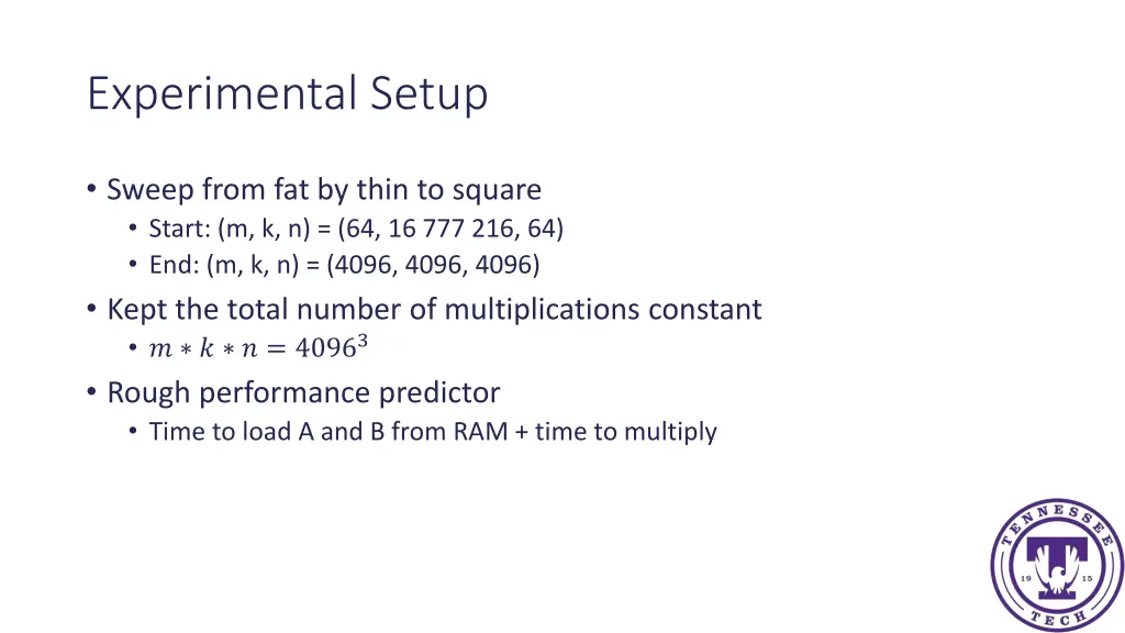 experimental setup 1