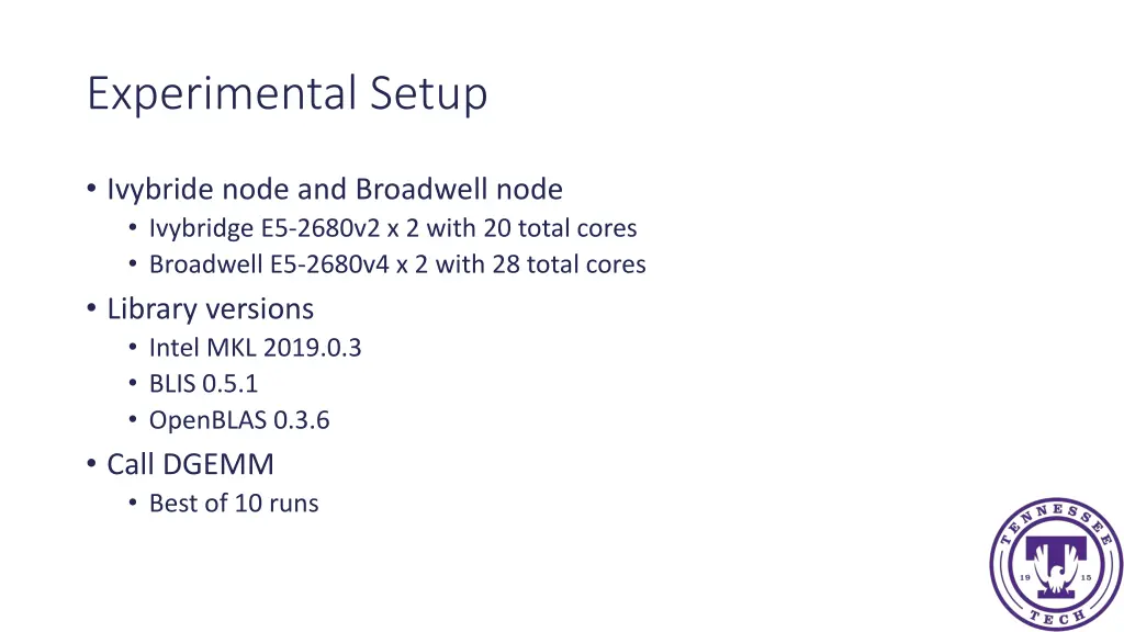 experimental setup