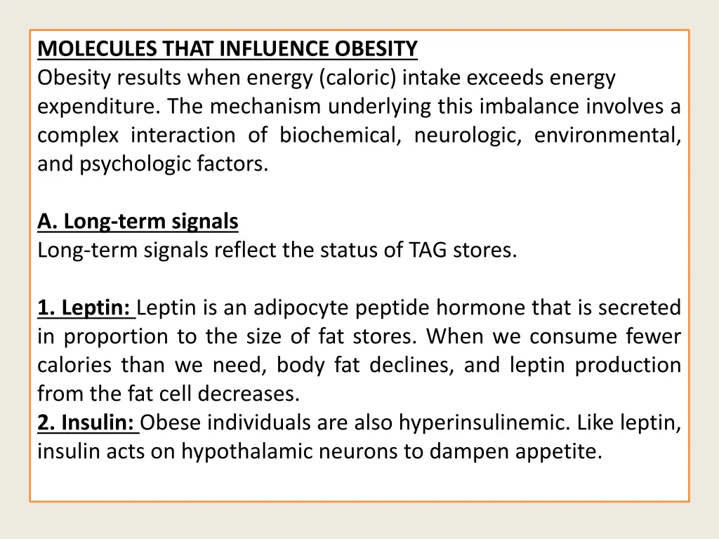 molecules that influence obesity obesity results