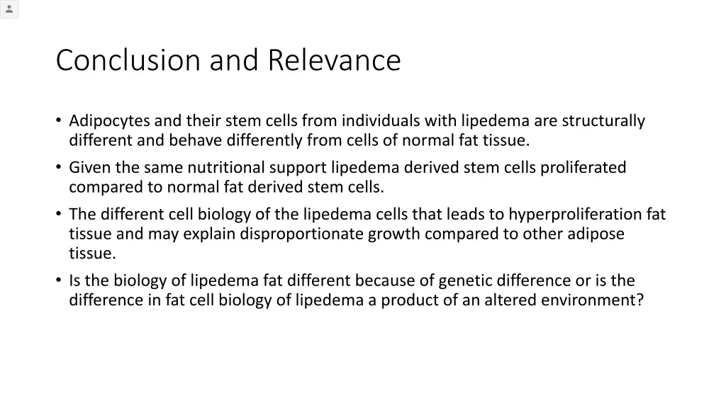 conclusion and relevance