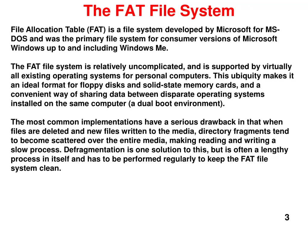 the fat file system 2