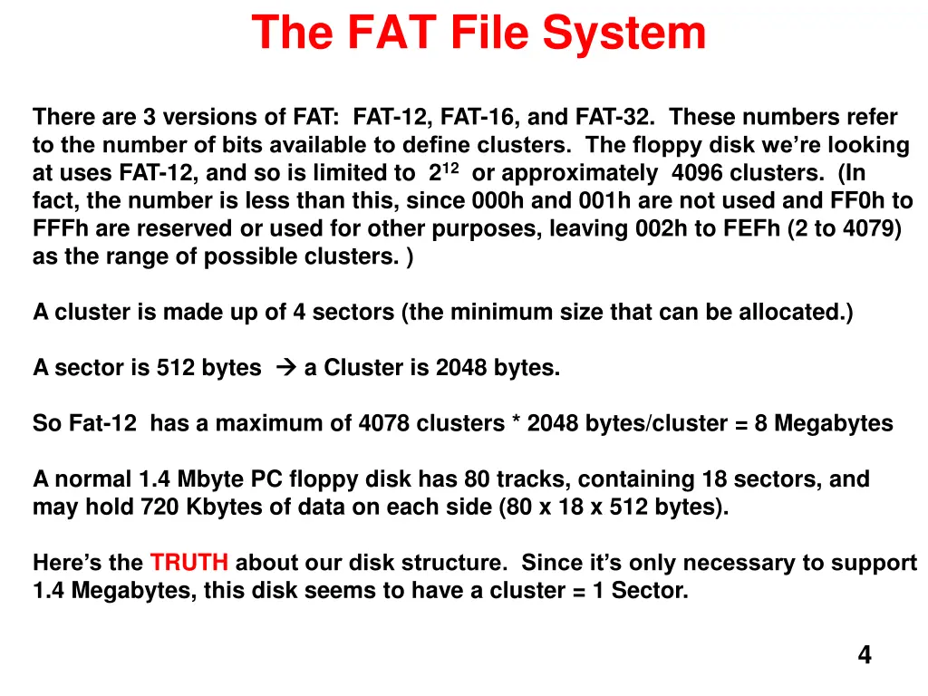 the fat file system 3