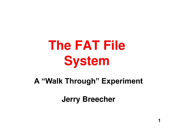 the fat file system