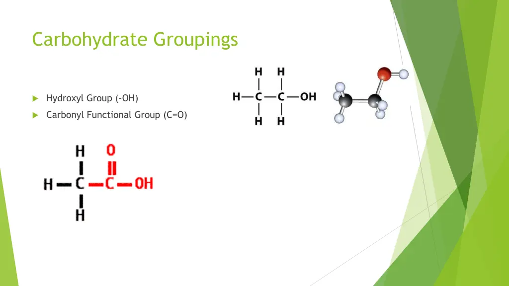 carbohydrate groupings