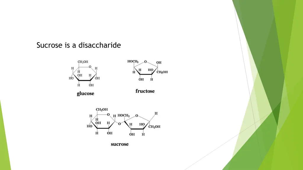 sucrose is a disaccharide