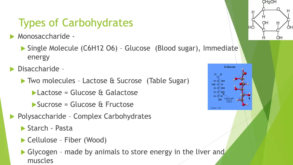 types of carbohydrates