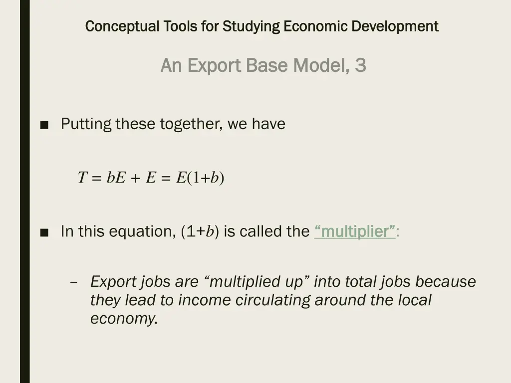 conceptual tools for studying economic 11