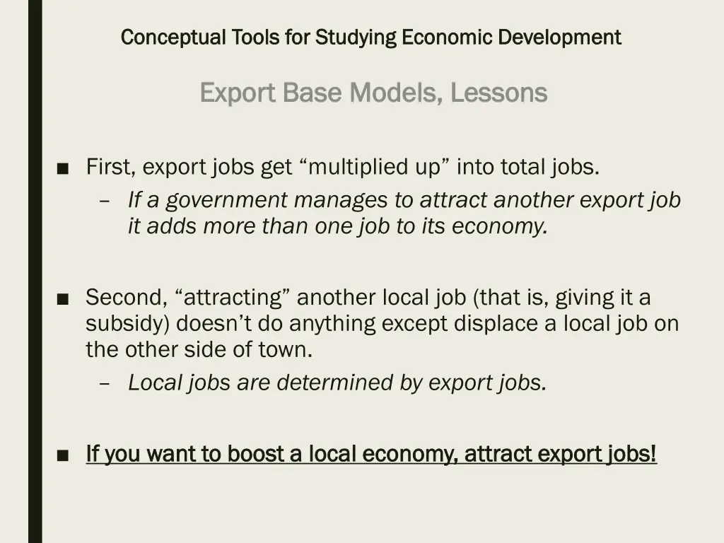 conceptual tools for studying economic 13