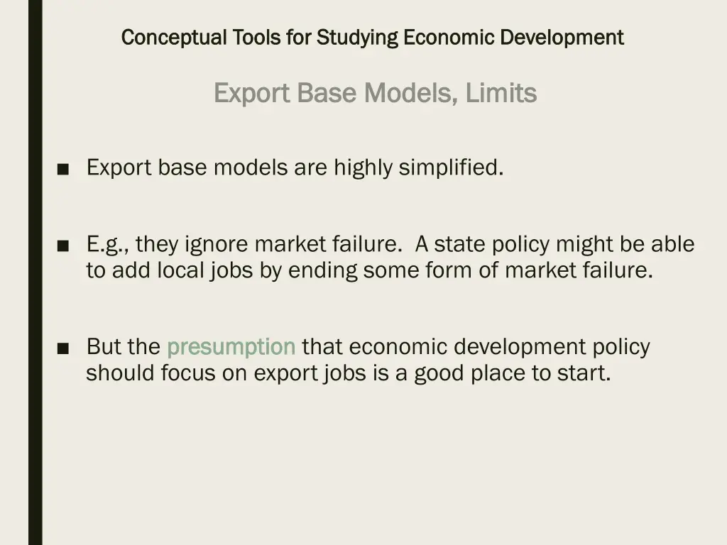 conceptual tools for studying economic 14