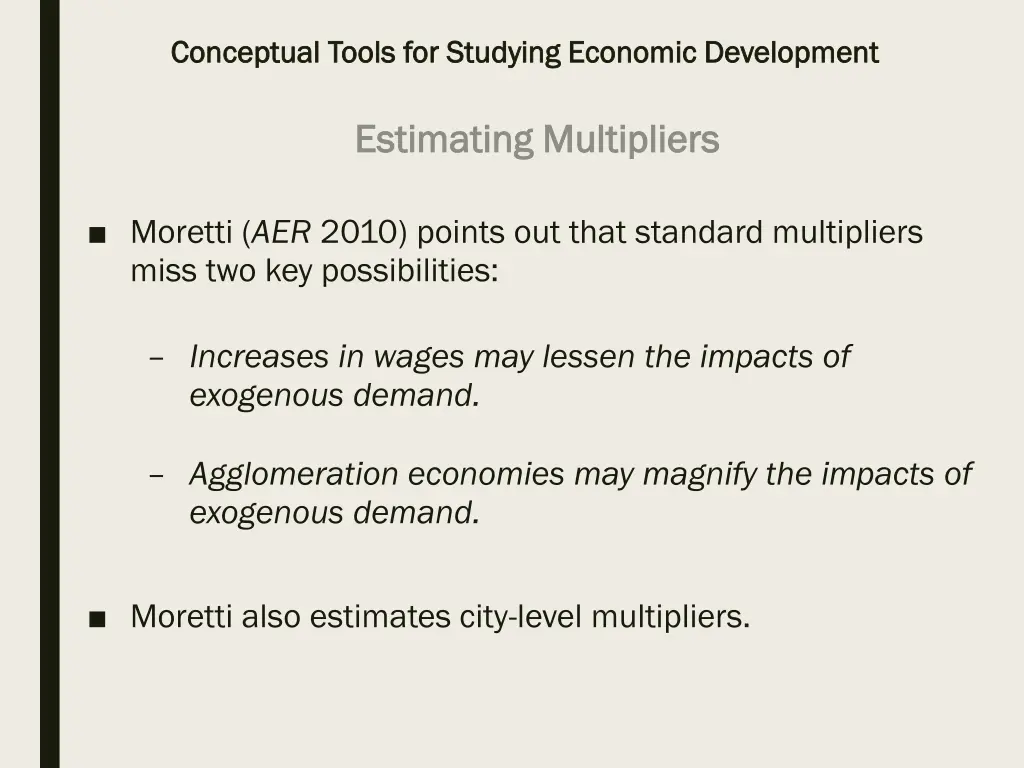 conceptual tools for studying economic 24