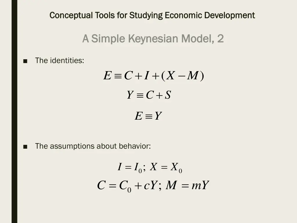 conceptual tools for studying economic 3