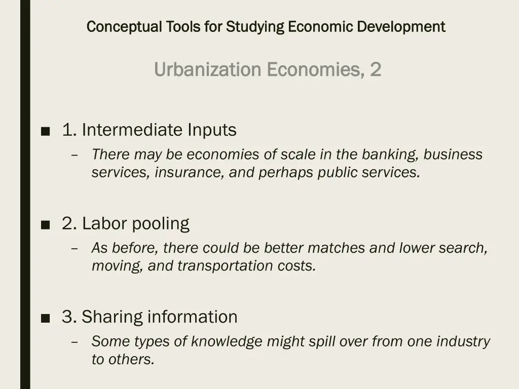 conceptual tools for studying economic 34