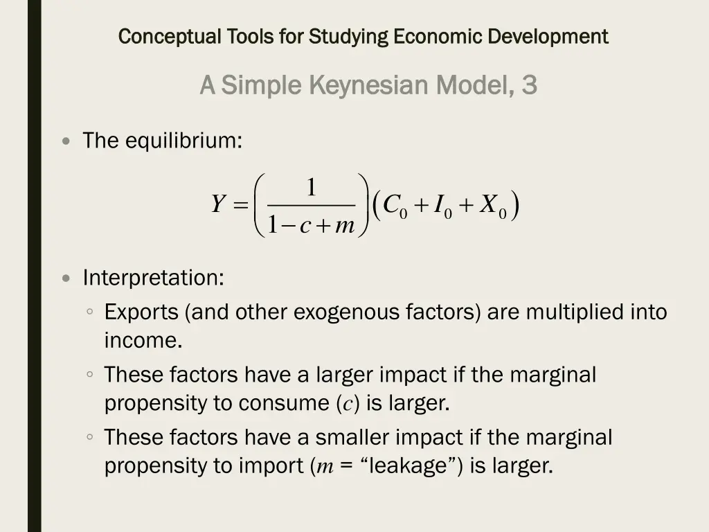 conceptual tools for studying economic 4