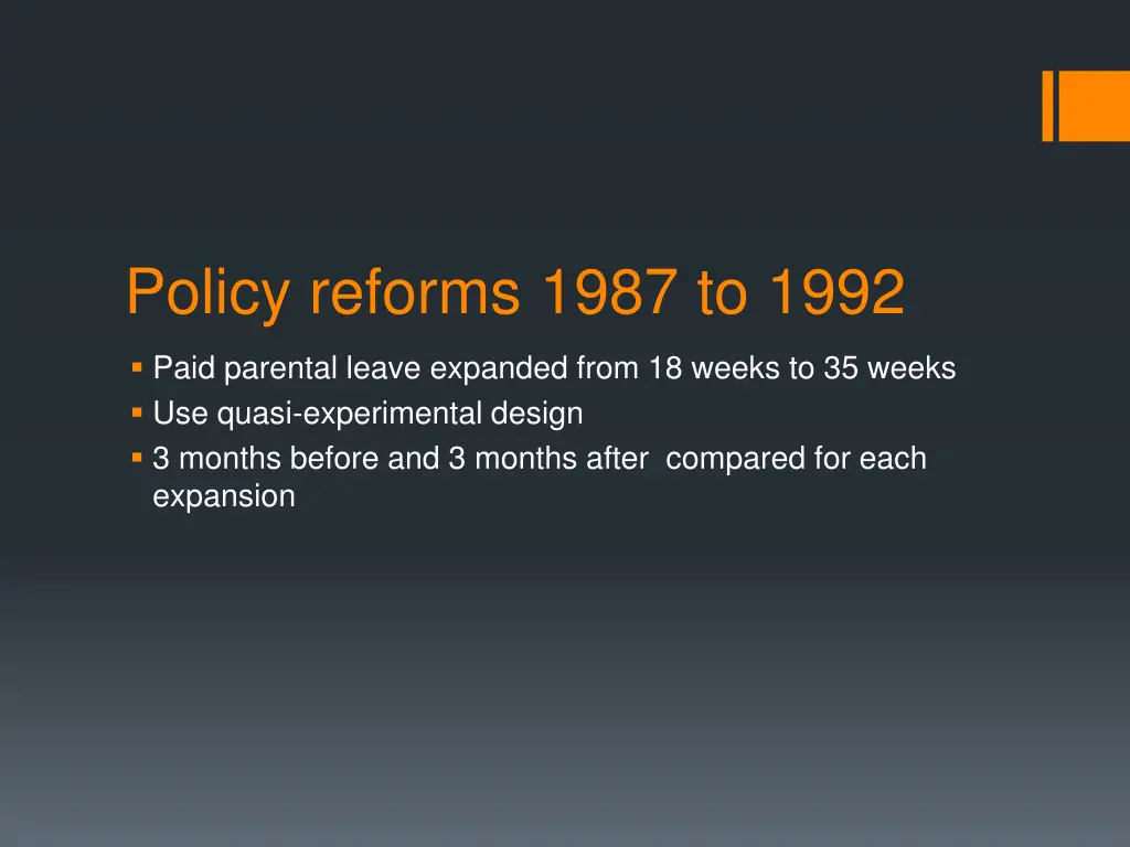 policy reforms 1987 to 1992