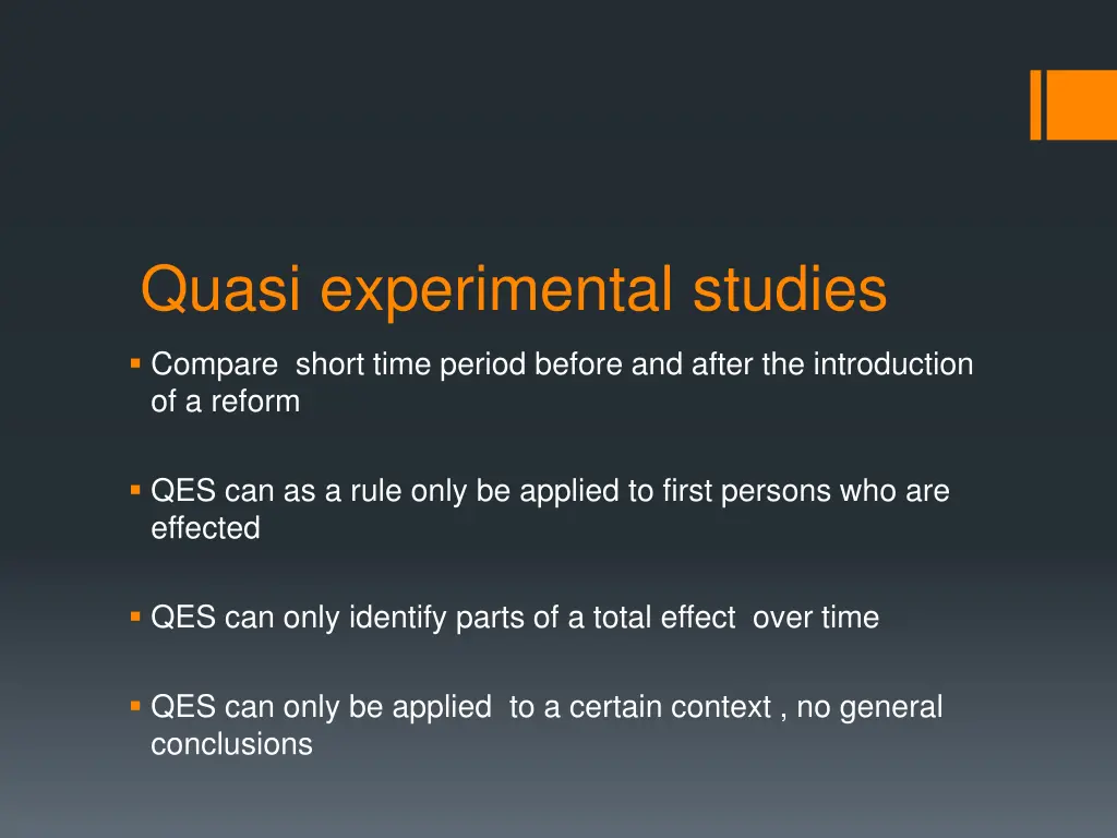 quasi experimental studies