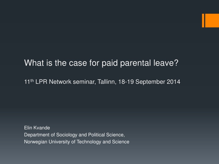 what is the case for paid parental leave