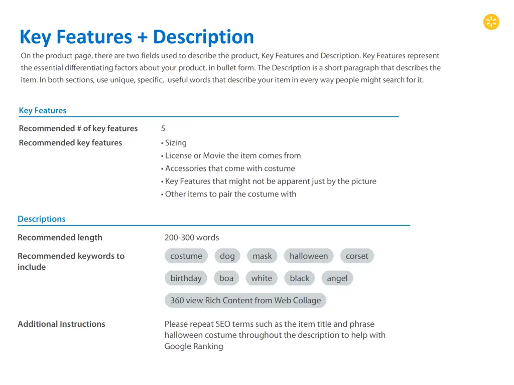 key features description