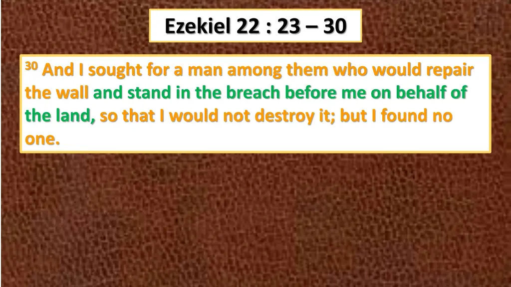 ezekiel 22 23 30 5