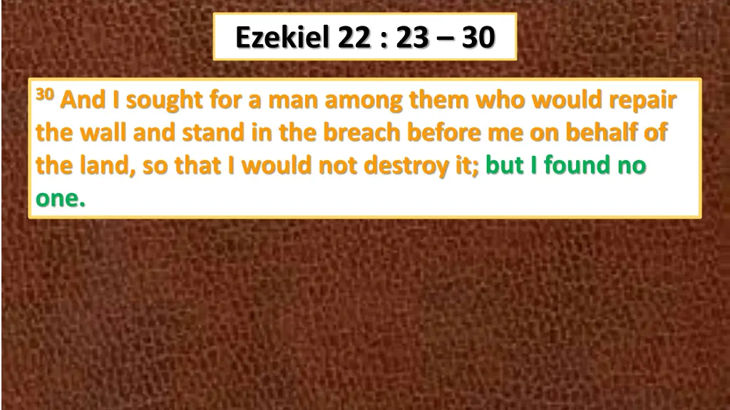 ezekiel 22 23 30 7