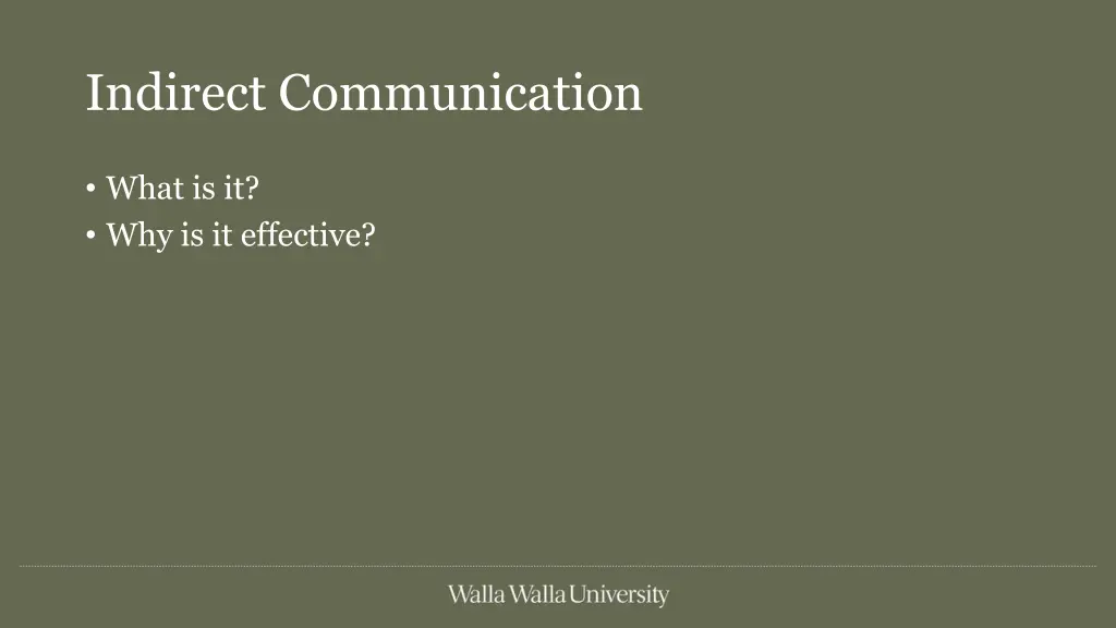 indirect communication