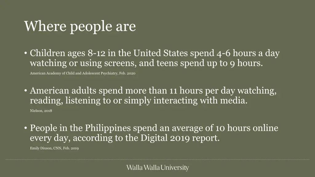 where people are