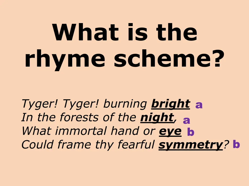 what is the rhyme scheme