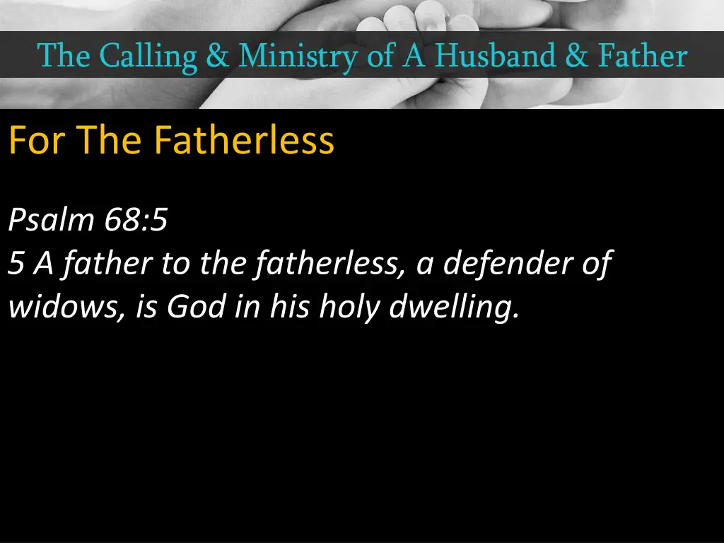 for the fatherless 1