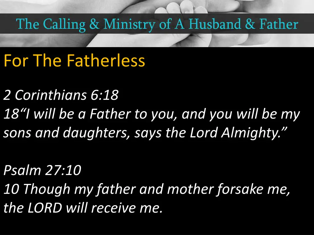 for the fatherless