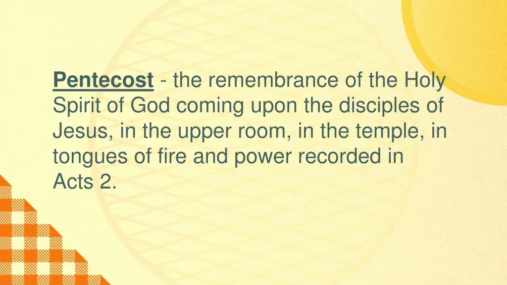 pentecost the remembrance of the holy spirit