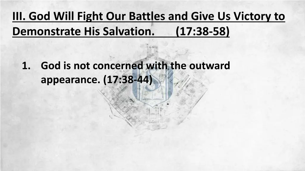 iii god will fight our battles and give 1