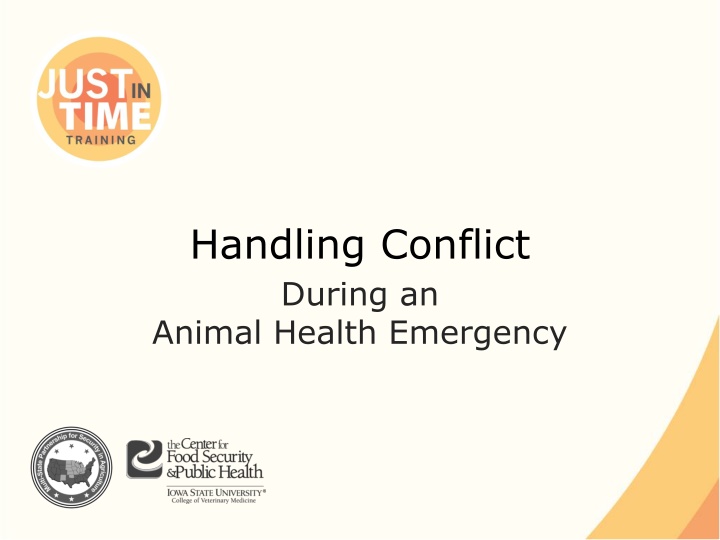 handling conflict during an animal health