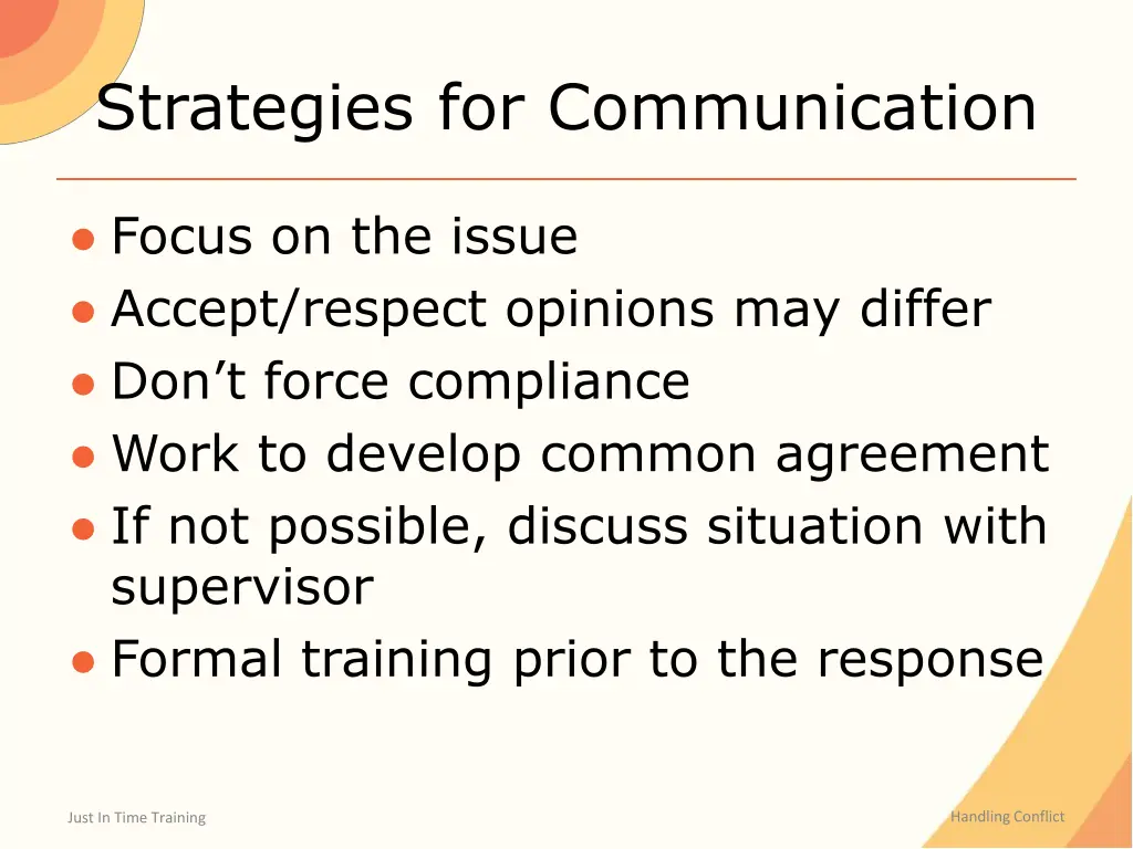 strategies for communication