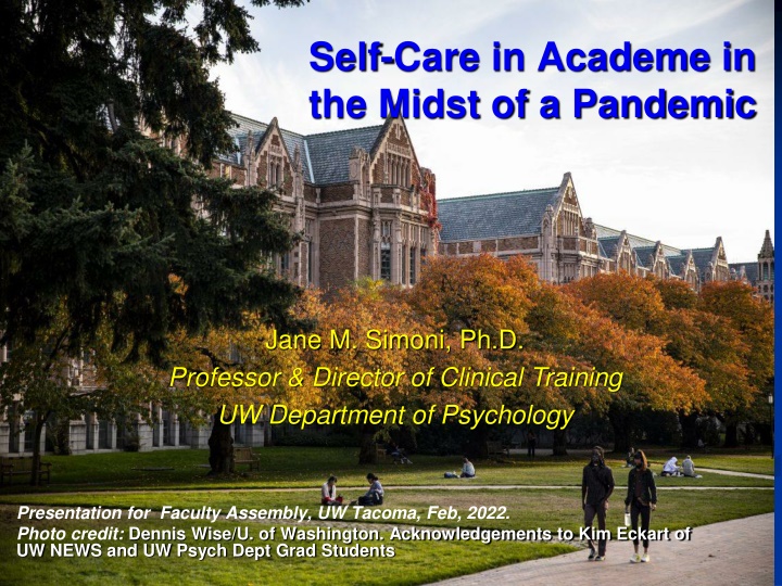 self care in academe in the midst of a pandemic