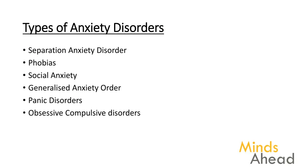 types of anxiety disorders types of anxiety