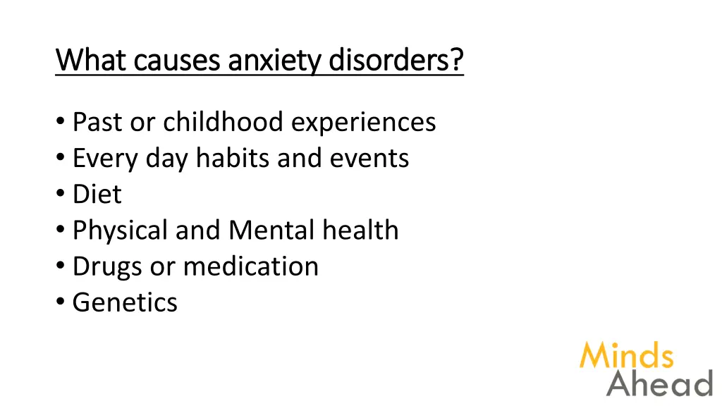 what causes anxiety disorders what causes anxiety