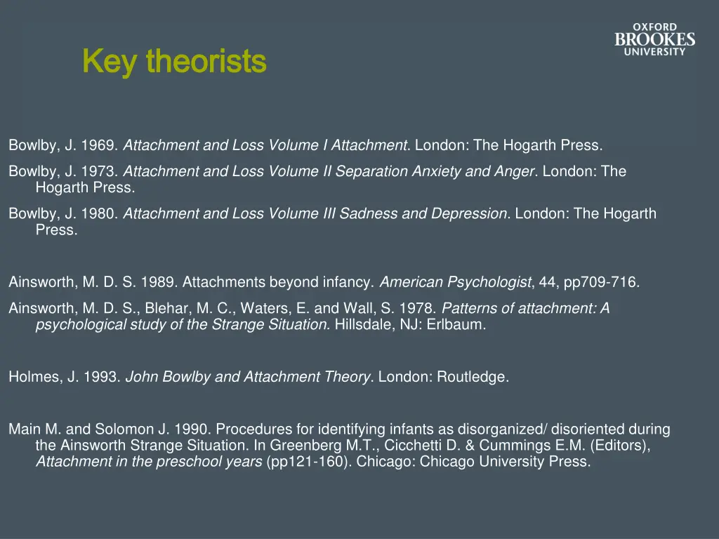 key theorists key theorists