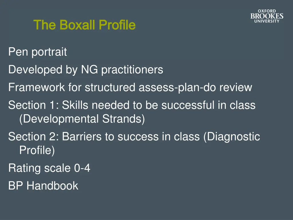 the boxall profile the boxall profile