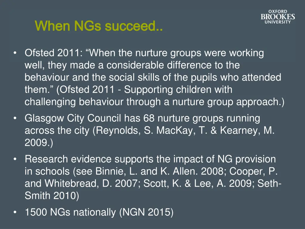 when ngs succeed when ngs succeed