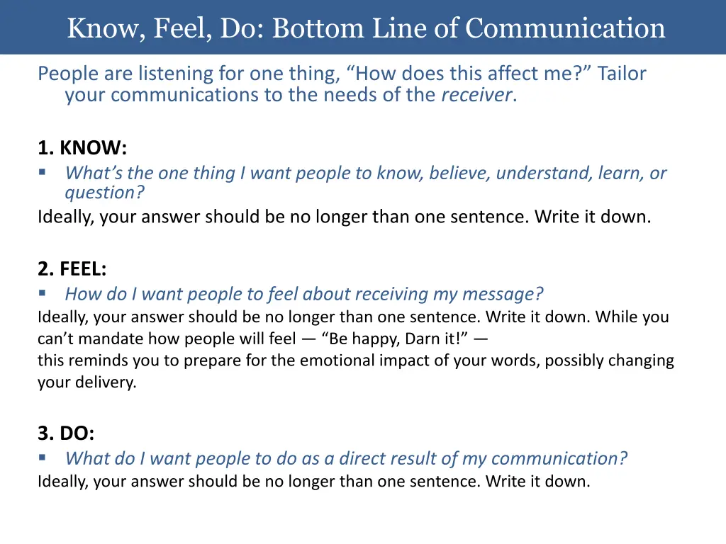 know feel do bottom line of communication