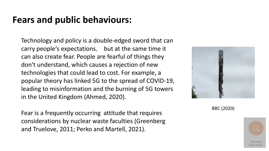 fears and public behaviours