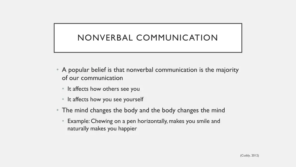 nonverbal communication