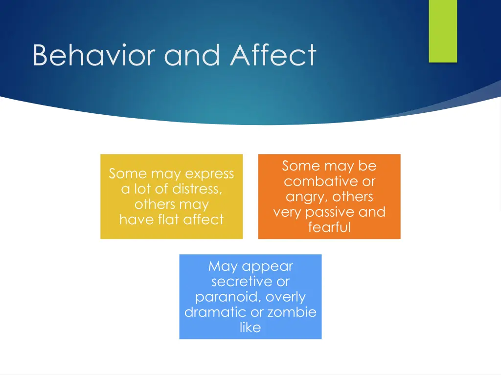 behavior and affect