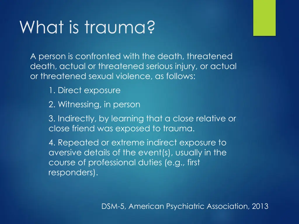 what is trauma