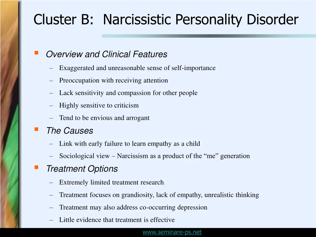 cluster b narcissistic personality disorder