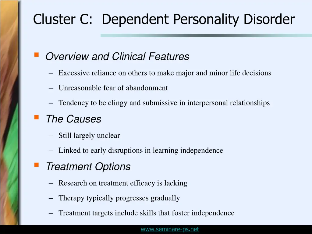 cluster c dependent personality disorder